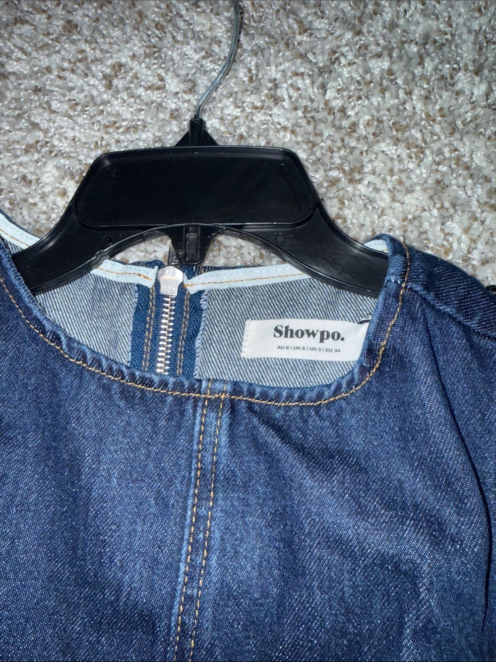 Chic Showpo Dark Denim A-Line Dress - Picture 3 of 4